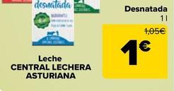 Oferta de Central Lechera Asturiana - Leche por 1€ en Carrefour