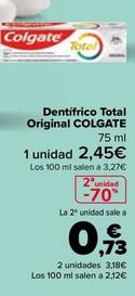 Oferta de Colgate - Dentifrico Total Original por 2,45€ en Carrefour