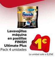 Oferta de Finish - Lavavajillas Maquina En Pastillas Ultimate Plus por 1€ en Carrefour
