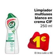 Oferta de Cif - Limpiador Multiusos Blanco En Crema por 1€ en Carrefour