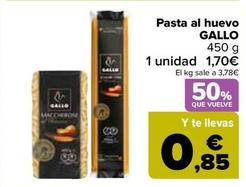 Oferta de Gallo - Pasta Al Huevo por 1,7€ en Carrefour