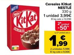 Oferta de Nestlé - Cereales Kitkat por 3,99€ en Carrefour