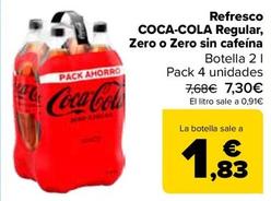Oferta de Coca-cola - Refresco Regular por 1,83€ en Carrefour