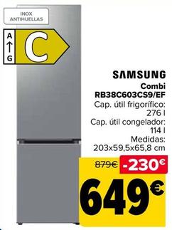 Oferta de Samsung - Combi Rb38c603cs9/ef por 649€ en Carrefour