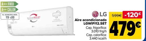 Oferta de Lg - Aire Acondicionado Wifi12.Set por 479€ en Carrefour