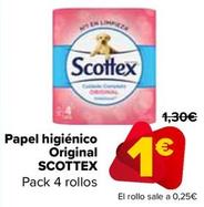 Oferta de Scottex - Papel Higienico Original por 1€ en Carrefour