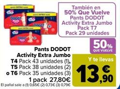 Oferta de Dodot - Pants Activity Extra Jumbo por 27,8€ en Carrefour