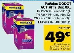 Oferta de Dodot - Pañales Activity Box Xxl por 49€ en Carrefour