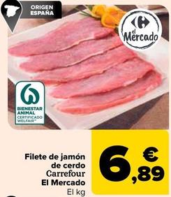 Oferta de Carrefour - Filete De Jamon De Cerdo por 6,89€ en Carrefour
