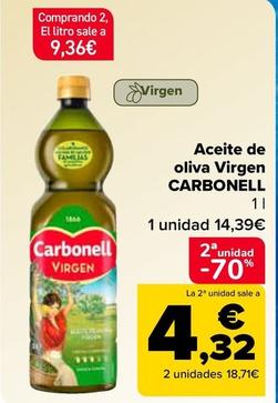 Oferta de Carbonell - Aceite De Oliva Virgen por 14,39€ en Carrefour