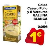 Oferta de Gallina Blanca - Caldo Casero Pollo Y 8 Verduras por 1€ en Carrefour