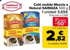 Oferta de Saimaza - Cafe Molido Mezcla O Natural por 5,65€ en Carrefour