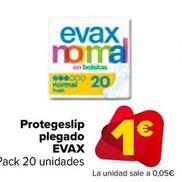 Oferta de Evax - Protegeslip Plegado   por 1€ en Carrefour