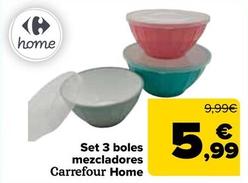 Oferta de Carrefour Home - Set 3 Boles Mezcladores   por 5,99€ en Carrefour