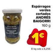 Oferta de Baigorri - Espárragos Verdes Cortados  Andrés  por 1€ en Carrefour