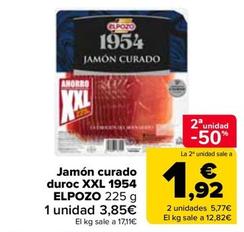 Oferta de El Pozo - Jamon Curado Duroc Xxl 1954 por 3,85€ en Carrefour