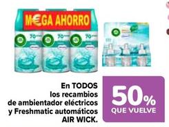 Oferta de Air Wick - En Todos Los Recambios De Ambientador Eléctricos Y Freshmatic Automáticos en Carrefour