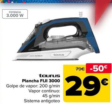 Oferta de Taurus - Plancha FIJI 3000 por 29€ en Carrefour