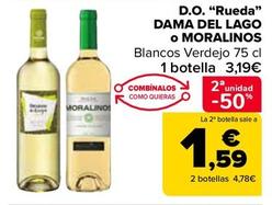 Oferta de Moralinos - D.O. Rueda Dama Del Lago O Moralinos por 3,19€ en Carrefour