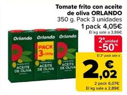 Oferta de Orlando - Tomate Frito Con Aceite De Oliva por 4,05€ en Carrefour