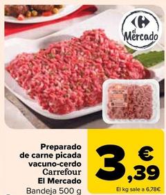 Oferta de Carrefour - Preparado De Carne Picada Vacuno-Cerdo por 3,39€ en Carrefour