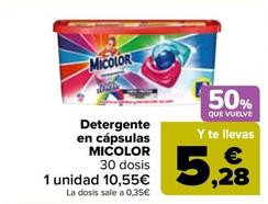 Oferta de Micolor - Detergente En Cápsulas por 10,55€ en Carrefour