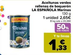 Oferta de La Española - Aceitunas Verdes Rellenas De Boqueron Marinas por 2,65€ en Carrefour