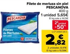 Oferta de Pescanova - Filete De Merluza Sin Piel  por 5,65€ en Carrefour