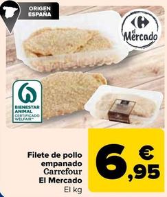 Oferta de Carrefour - Filete De Pollo Empanado El Mercado por 6,95€ en Carrefour