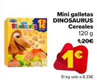 Oferta de Dinosaurus - Mini Galletas Cereales por 1€ en Carrefour