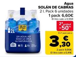 Oferta de Solán De Cabras - Agua   por 6,6€ en Carrefour