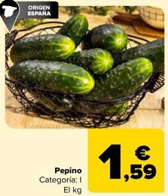 Oferta de Pepino por 1,59€ en Carrefour