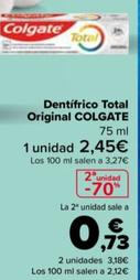 Oferta de Colgate - Dentífrico Total Original  por 2,45€ en Carrefour