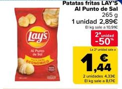 Oferta de Lay’s - Patatas Fritas Al Punto De Sal por 2,89€ en Carrefour