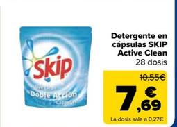Oferta de Skip - Detergente En Cápsulas Active Clean por 7,69€ en Carrefour