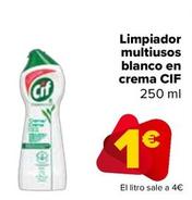 Oferta de Cif - Limpiador Multiusos Blanco En Crema  por 1€ en Carrefour