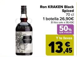 Oferta de Kraken - Ron Black Spiced por 26,9€ en Carrefour