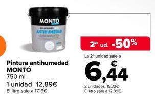 Oferta de Montó - Pintura Antihumedad   por 12,89€ en Carrefour