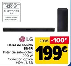 Oferta de Lg - Barra De Sonido Sn4R por 199€ en Carrefour