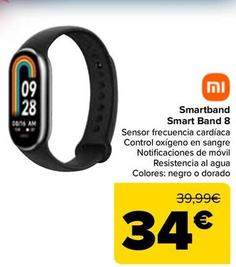 Oferta de Xiaomi - Smartband  Smart Band 8 por 34€ en Carrefour