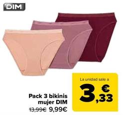 Oferta de Dim - Pack 3 Bikinis Mujer  por 9,99€ en Carrefour