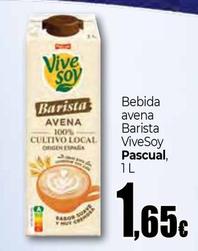 Oferta de Pascual - Bebida Avena Barista ViveSoy por 1,65€ en Unide Market