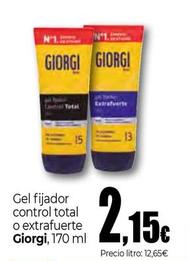 Oferta de Giorgi - Gel Fijador Control Total O Extrafuerte por 2,15€ en Unide Market
