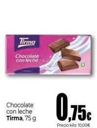 Oferta de Tirma - Chocolate Con Leche por 0,75€ en Unide Market