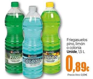 Oferta de Unide - Friegasuelos Pino, Limón O Colonia por 0,89€ en Unide Supermercados