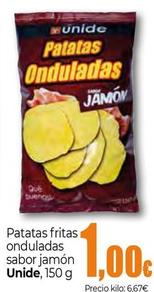 Oferta de Unide - Patatas Fritas Onduladas Sabor Jamón por 1€ en Unide Supermercados