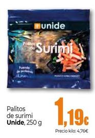 Oferta de Unide - Palitos De Surimi por 1,19€ en Unide Supermercados