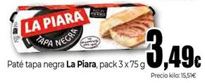 Oferta de La Piara - Pate Tapa Negra por 3,49€ en Unide Supermercados