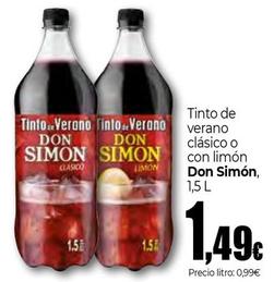 Oferta de Don Simón - Tinto De Verano Clasico O Con Limon por 1,49€ en Unide Supermercados