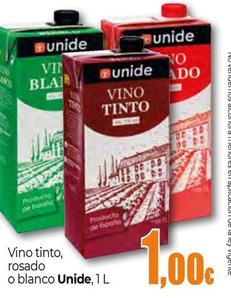 Oferta de Unide - Vino Tinto, Rosado O Blanco por 1€ en Unide Supermercados